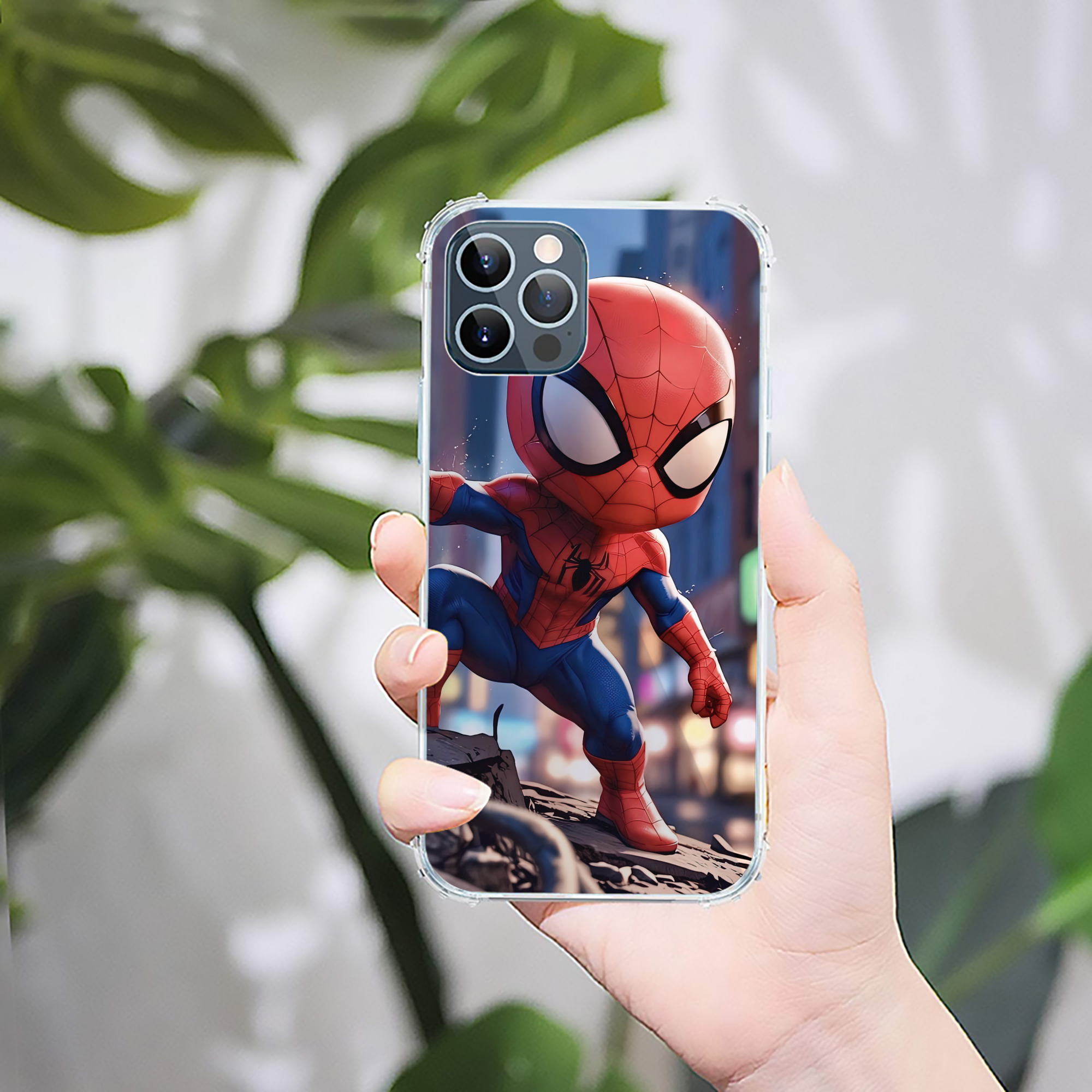 （画像用） Spider Man スパイダーマン 【iPhone 12シリーズ対応】透明スマホケース（クリアソフトケース）